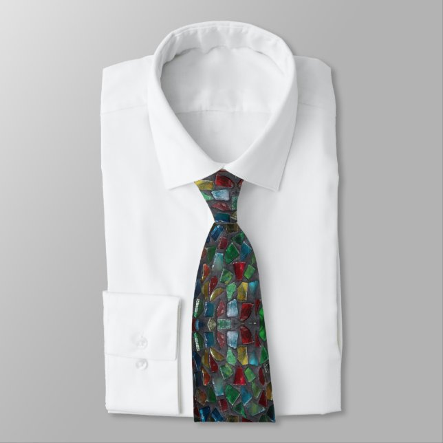 Corbata Tie de vidrio manchado (Atado)