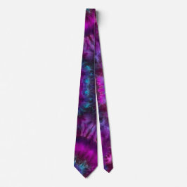 Corbata Tie-Dye de los hombres en morado, azul y magenta