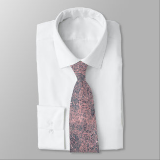 Corbata Tie Dye Gris Rosa Abstracta Webby