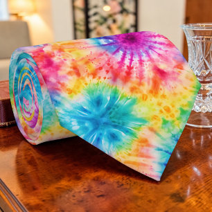 Corbata Tie Dye Hippie 60s Retro