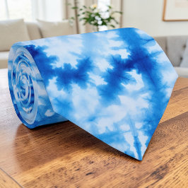 Corbata Tie Dye Hippie Azul de los 60
