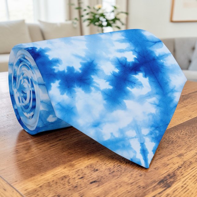 Corbata Tie Dye Hippie Azul de los 60 (Subido por el creador)