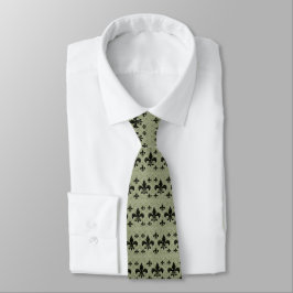 Corbata Tie Fleur-De-Lis Lichen