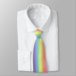 Corbata Tie (lado dbl) - Rayas arcoiris (vert.)