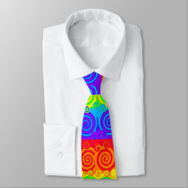 Corbata Tie masculino de Swirl Rainbow