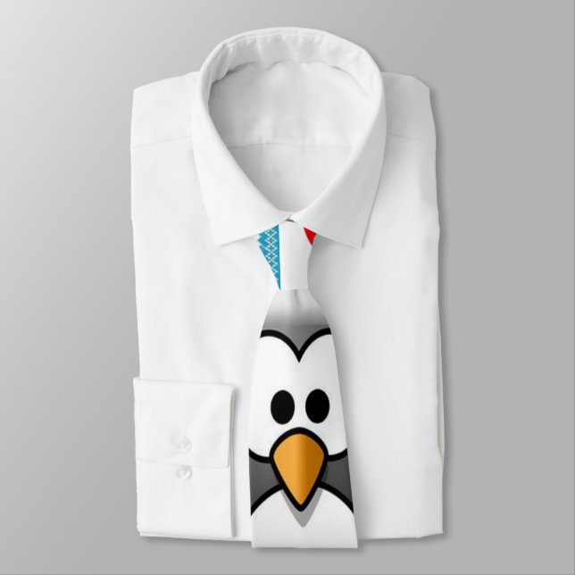 Corbata Tie navidades, Pingüino (Atado)