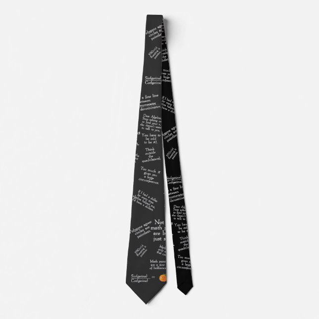 Corbata Tie - Oscuro de colección de matemáticas divertida (Anverso)