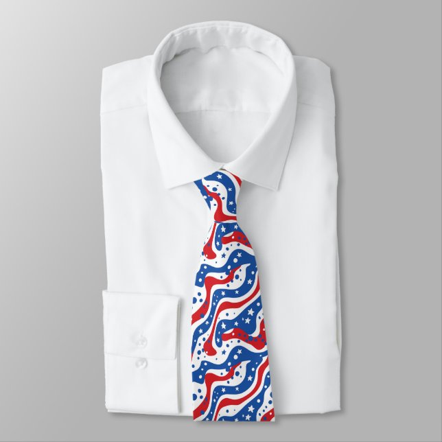 Corbata Tie patriótico masculino (Atado)