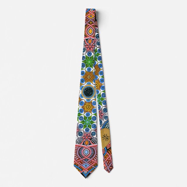 Corbata Tie "Samadhi" (acrylic painting) (Anverso)