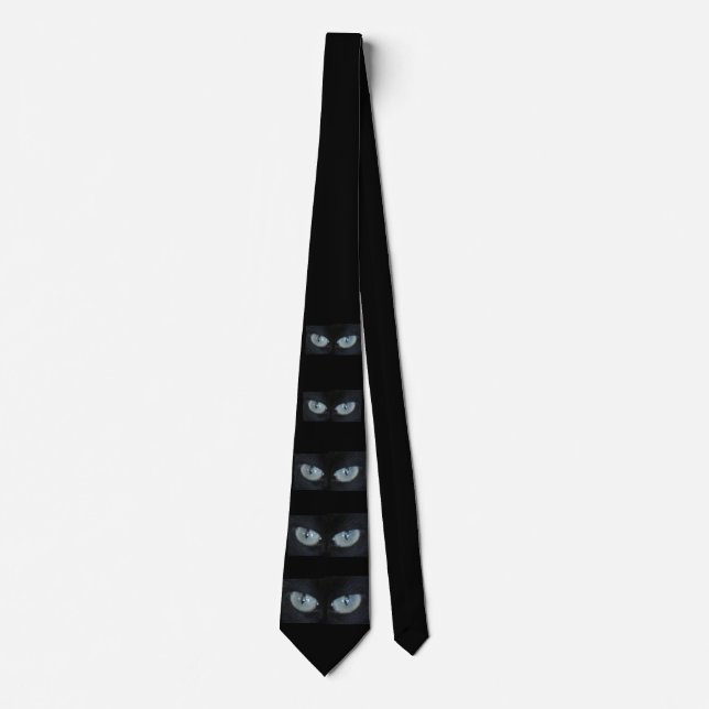 Corbata Tie - Varios ojos de gato verde (Anverso)