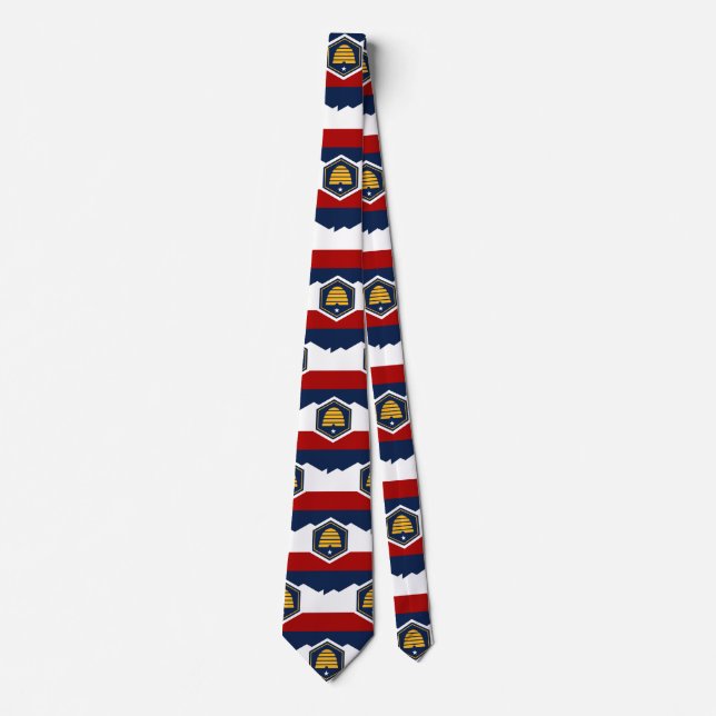 Corbata Tie with Flag of Utah, USA (Anverso)