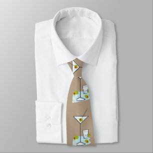 Corbata Tiempo de cristal retro del fiesta de 50s Martini