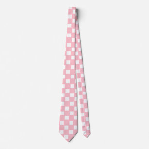 Corbata Tiempos con control rosa y blanco