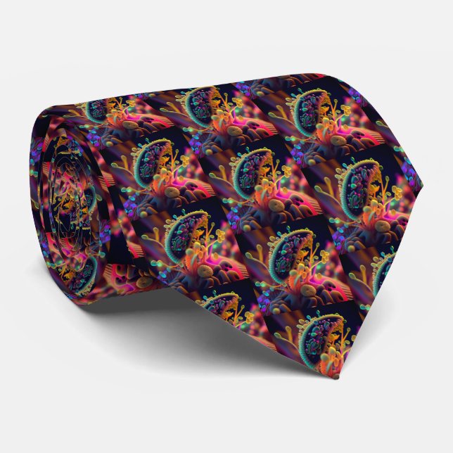 Corbata Tiempos de arte microscópico (Enrollado)