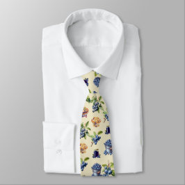 Corbata Tiempos de cuello de arándano azul
