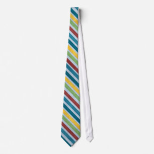 Corbata Tiempos de diseño únicos de franjas coloridas