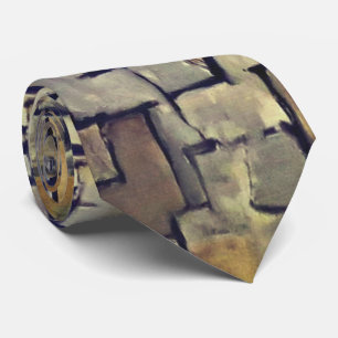 Corbata Tierra Cubista – Forma Texturizada