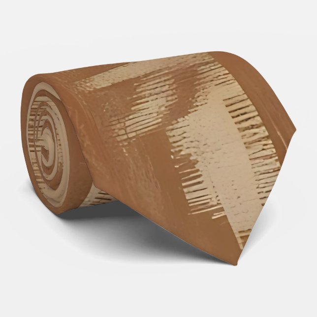 Corbata Tierra Tejido Geométrico De Cuello (Enrollado)