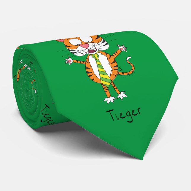 Corbata Tiger Tie Cute Funny (Enrollado)