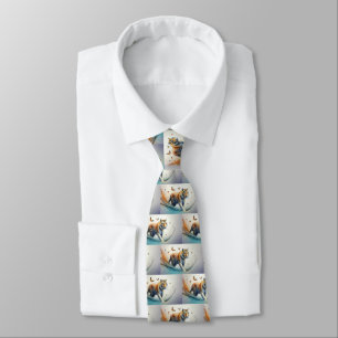 Corbata Tigre con mariposas