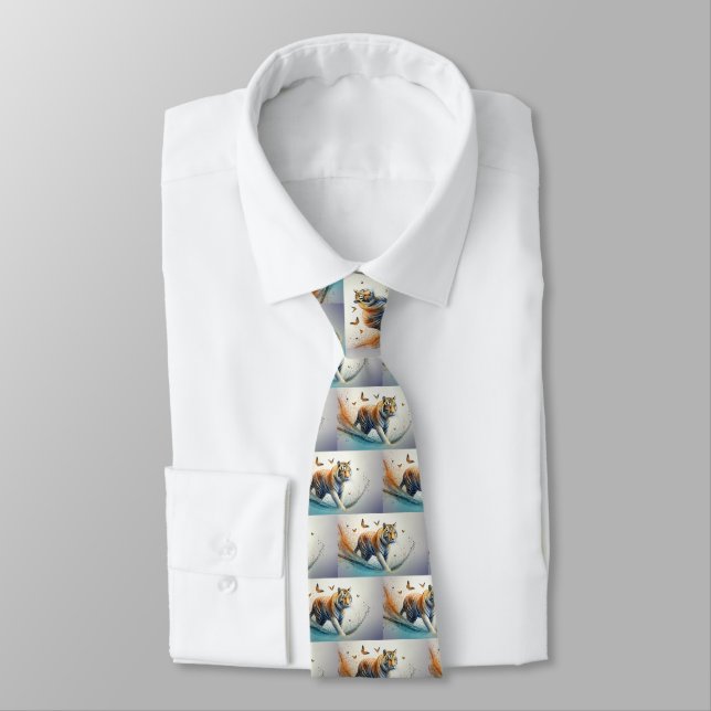 Corbata Tigre con mariposas (Atado)