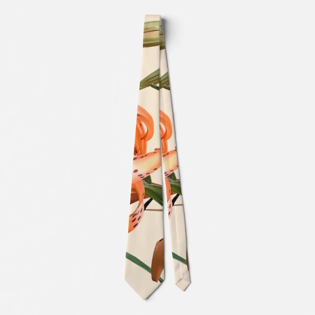 Corbata Tigres De Lilies Y Cuerdas (Anverso)
