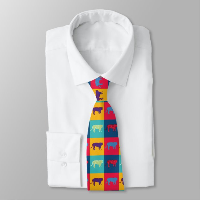 Corbata Tigres del arte pop (Atado)