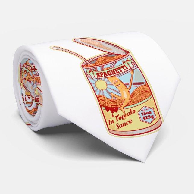 Corbata Tin de Spaghetti comida enlatada (Enrollado)