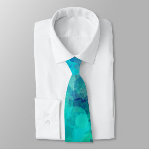 Corbata Tinta Alcoholica Azul Púrpura Abstracta Colorida