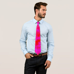 Corbata Tintes Rojos Y Rosa,