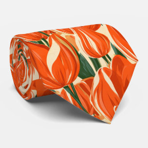 Corbata Tío de bodas de verano de tulipanes florales