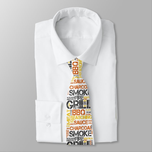 Corbata Tipografía BBQ Grill Master (Atado)