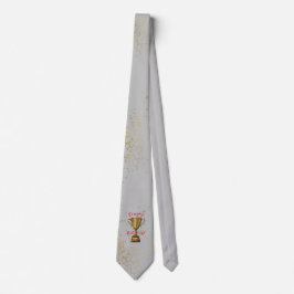 Corbata Tipografía de diversión de oro monograma de marido