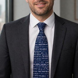 Corbata Tipografía de patrón de regalo del Día del Padre e