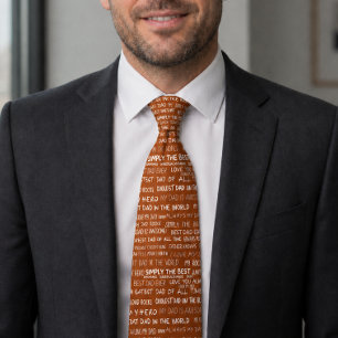 Corbata Tipografía de patrón de regalo del Día del Padre n