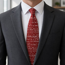 Corbata Tipografía de patrón de regalo del Día del Padre R