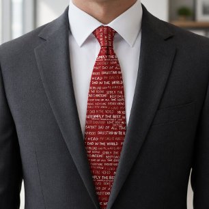 Corbata Tipografía de patrón de regalo del Día del Padre R