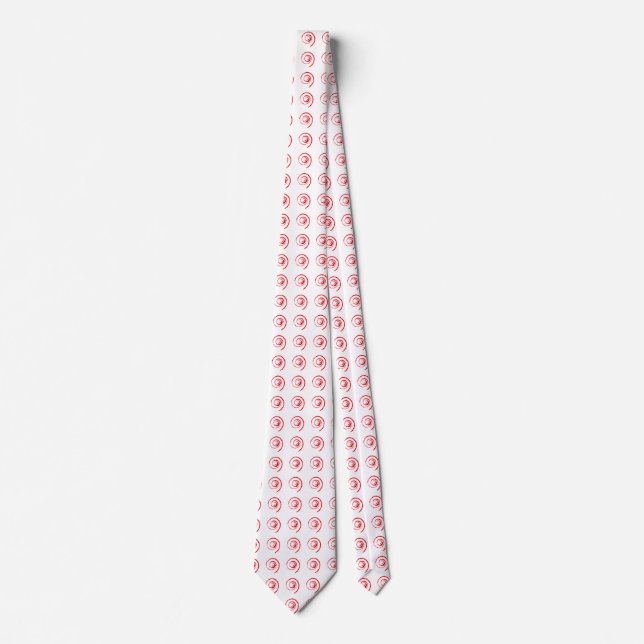 Corbata Tira con torres rojas de luz azucarada (Anverso)