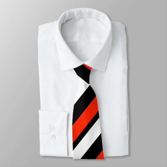 Corbata Tira de banda negra y blanca para la protección de (Atado)