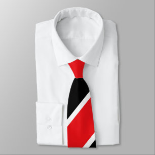 Corbata Tira de banda negra y blanca para regio