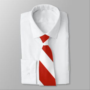 Corbata Tira de banda roja y blanca de la Universidad III