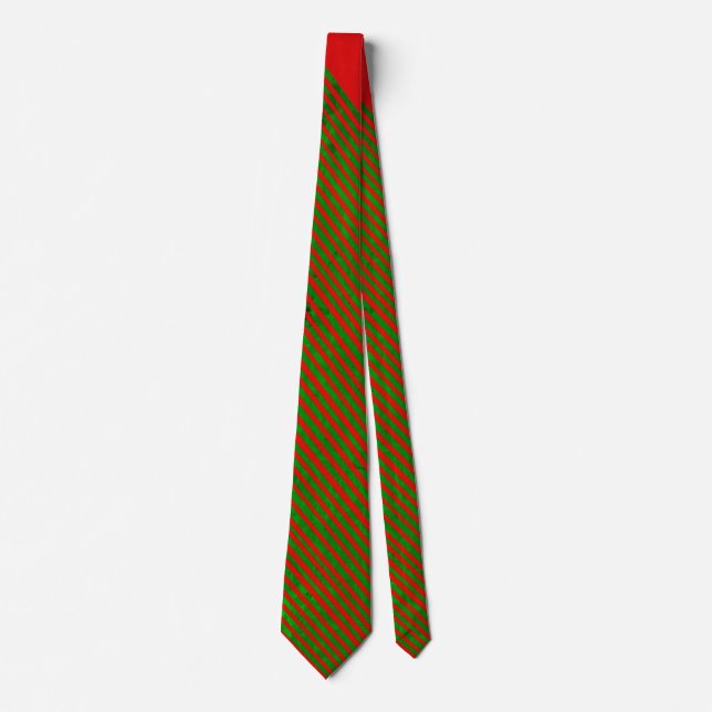 Corbata Tira de banda verde roja (Anverso)