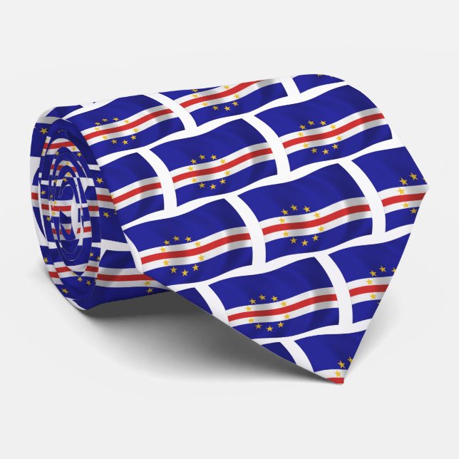 Corbata Tira de bandera de Cabo Verde (Enrollado)