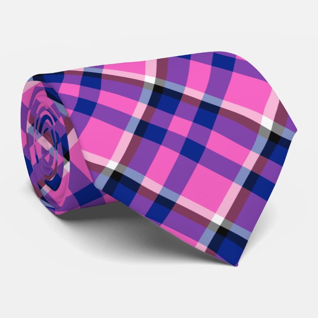 Corbata Tira de cuello azul rosado al cuello (Enrollado)