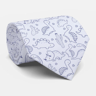Corbata Tira de cuello con patrón de dinosaurio adorable
