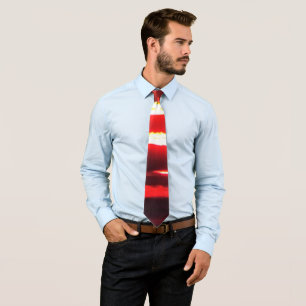Corbata Tira de cuello de atardecer rojo