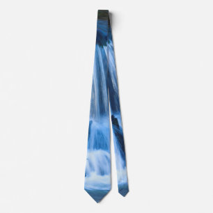 Corbata Tira de cuello de cascada azul