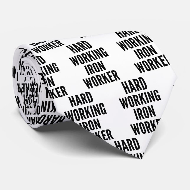 Corbata Tira de cuello de trabajador de hierro en trabajo  (Enrollado)