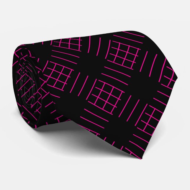 Corbata Tira de cuello magenta paletas diagonales (Enrollado)