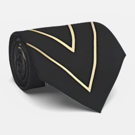 Corbata Tira de cuello negro metálico brillante